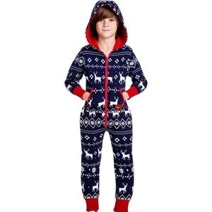 Tipsy elves, child’s blue reindeer pajama